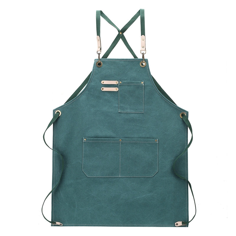 Cross-back Pink Canvas Apron Cafe Barista Bartender Bakery Pastry Chef Uniform Florist Painter Artist Gardener Workwear