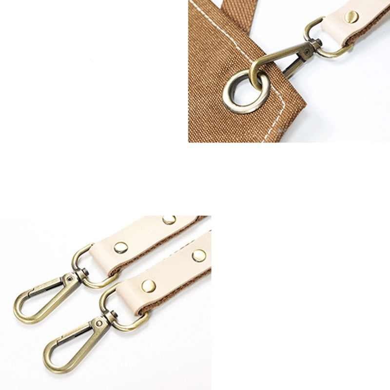 Kids Cross-back Khaki Canvas Apron Children School Painting Craft DIY Class Drawing Baking Cooking Clothes