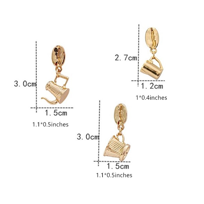 Metal Cafe Badge Set for Uniform of Barista Waiter Waitress Gadget for Coffee Roaster Coffee Maker Bartender with Needle Pin