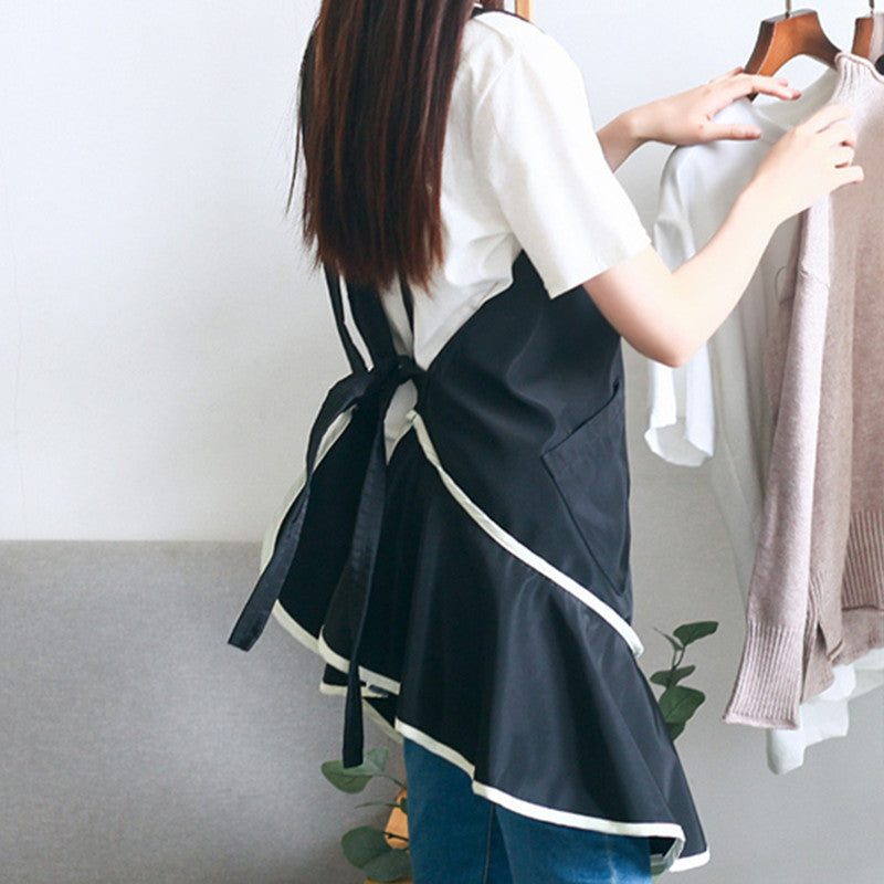 Waterproof Polyester Apron Restaurant Waitress Coffee Shop Pastry Chef Workwear Barista Baker Uniform Event Cosplay Clothes