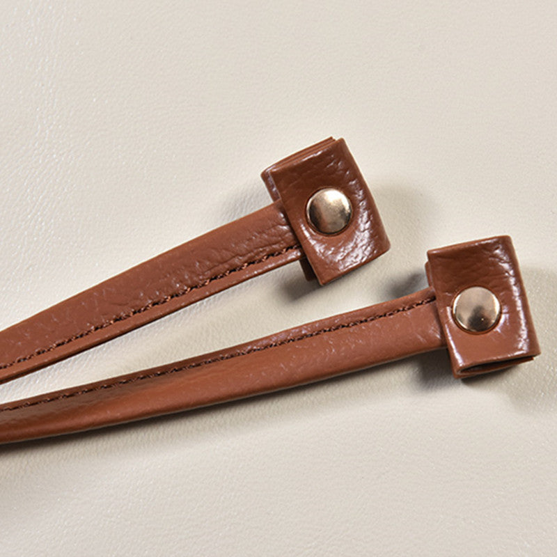 Cross-back Beige PU Apron Barista Bartender Pastry Chef Cafe Bistro BBQ Uniform Florist Barber Carpenter WorkWear