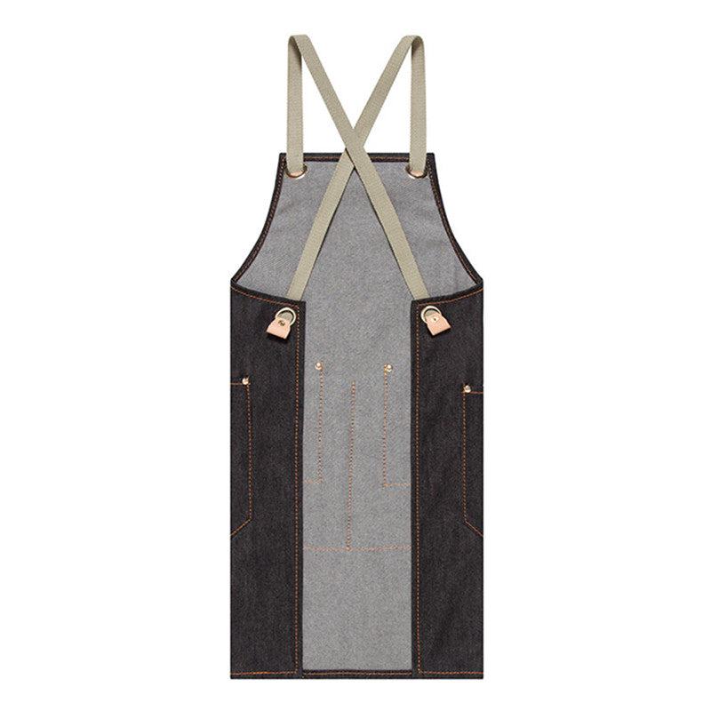 Cross-back Kids Denim Apron School Painting Crafting DIY Class Drawing Baking Cooking Clothes