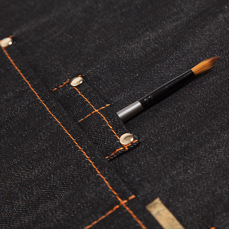 Cross-back Kids Denim Apron School Painting Crafting DIY Class Drawing Baking Cooking Clothes