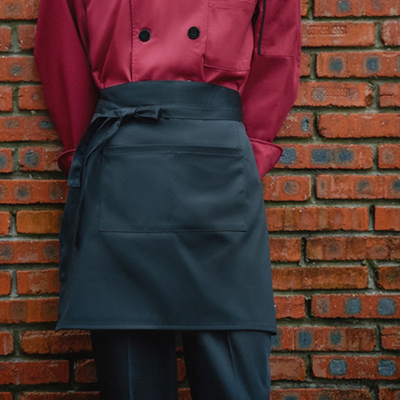 Polyester Cotton Waist Apron White Barista Bartender Waiter Pastry Chef Uniform Black Restaurant Waitress Culinary Workwear