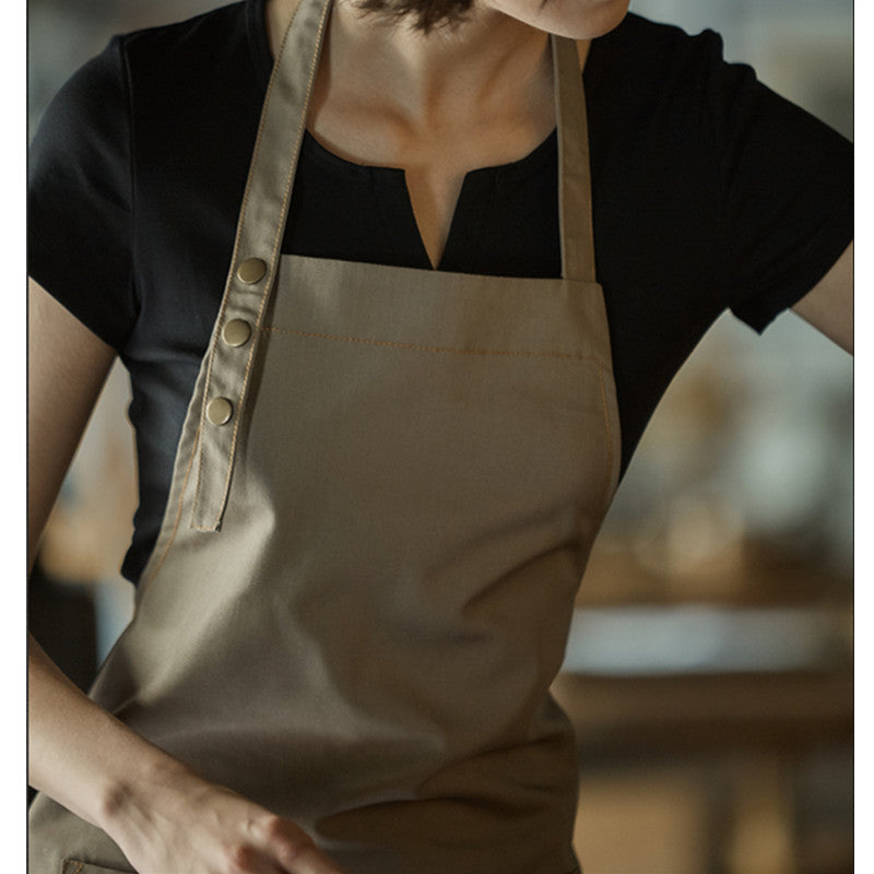 Polyester Cotton Apron Cafe Barista Bartender Baker Catering Uniform Pastry Chef Restaurant Bistro Waiter Waitress Florist Workwear