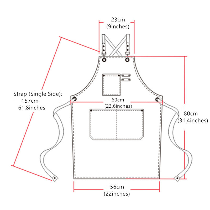 Cross-back Canvas Apron Gray Cafe Barista Bartender Pastry Chef Uniform Blue Florist Barber Hairdresser Work Wear