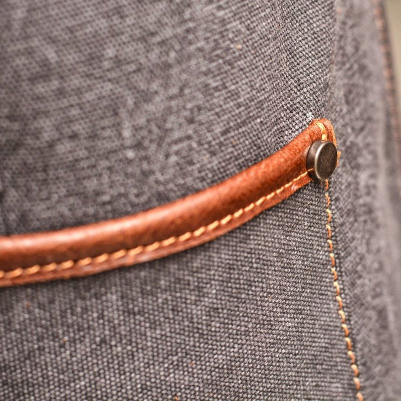 Cross-back Gray Canvas Apron Cafe Barista Bartender Restaurant BBQ Pastry Chef Uniform Florist Barber Gardener Workwear