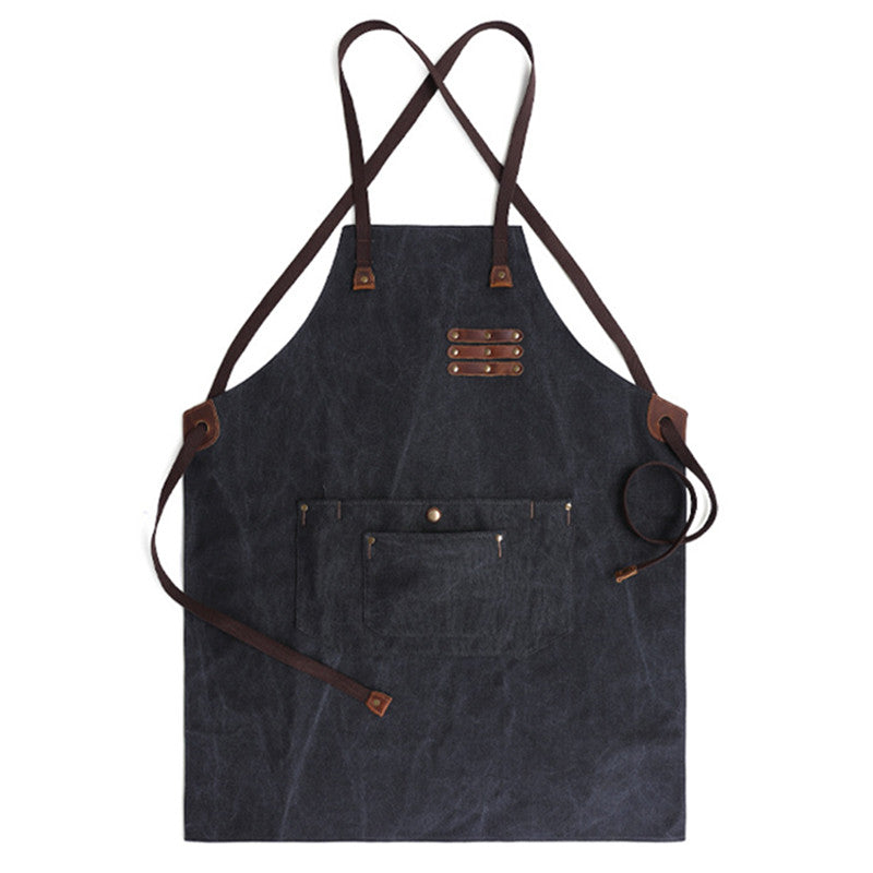 Durable Canvas Apron Cafe Barista Bartender Bakery BBQ Chef Uniform Florist Carpenter Gardener Artist Painter Workwear