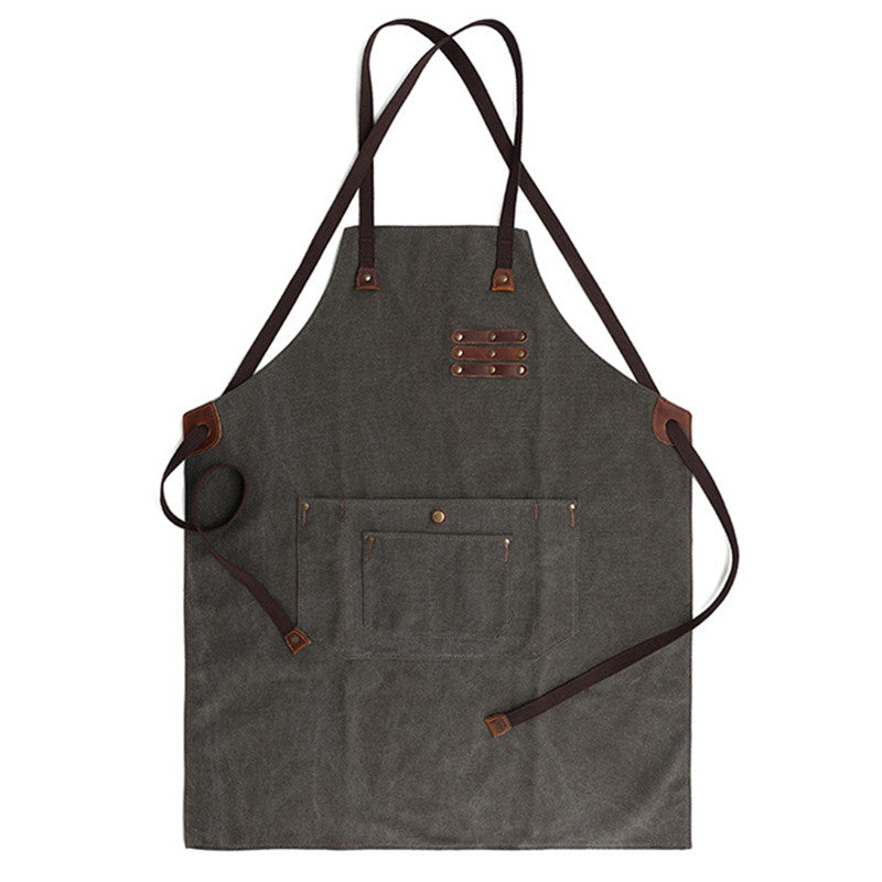 Durable Canvas Apron Cafe Barista Bartender Bakery BBQ Chef Uniform Florist Carpenter Gardener Artist Painter Workwear
