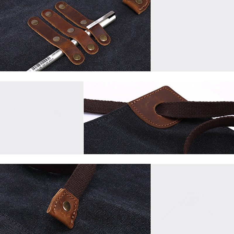 Durable Canvas Apron Cafe Barista Bartender Bakery BBQ Chef Uniform Florist Carpenter Gardener Artist Painter Workwear