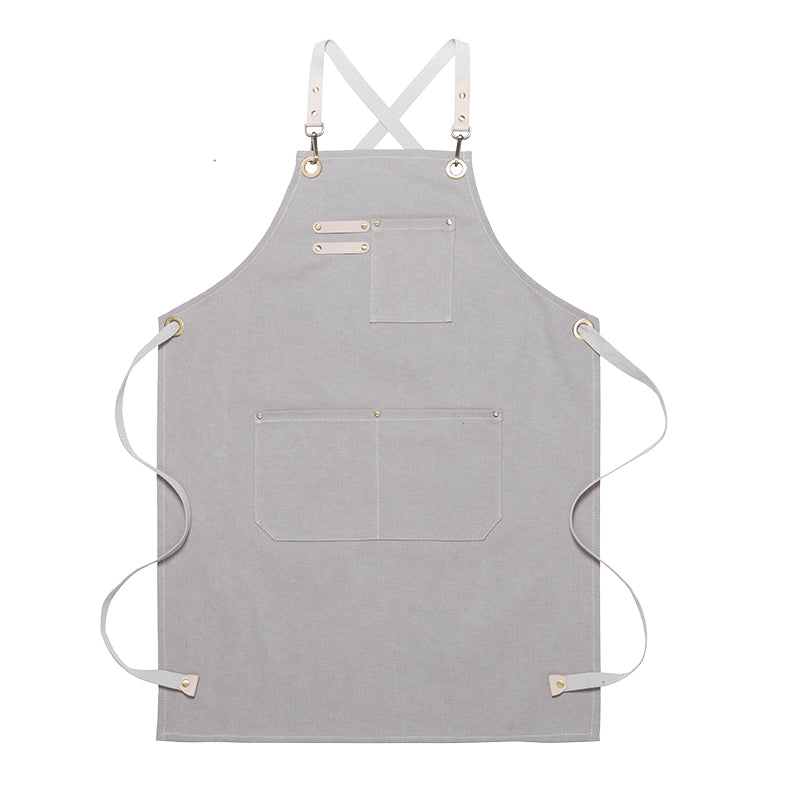 Cross-back Pink Canvas Apron Cafe Barista Bartender Bakery Pastry Chef Uniform Florist Painter Artist Gardener Workwear