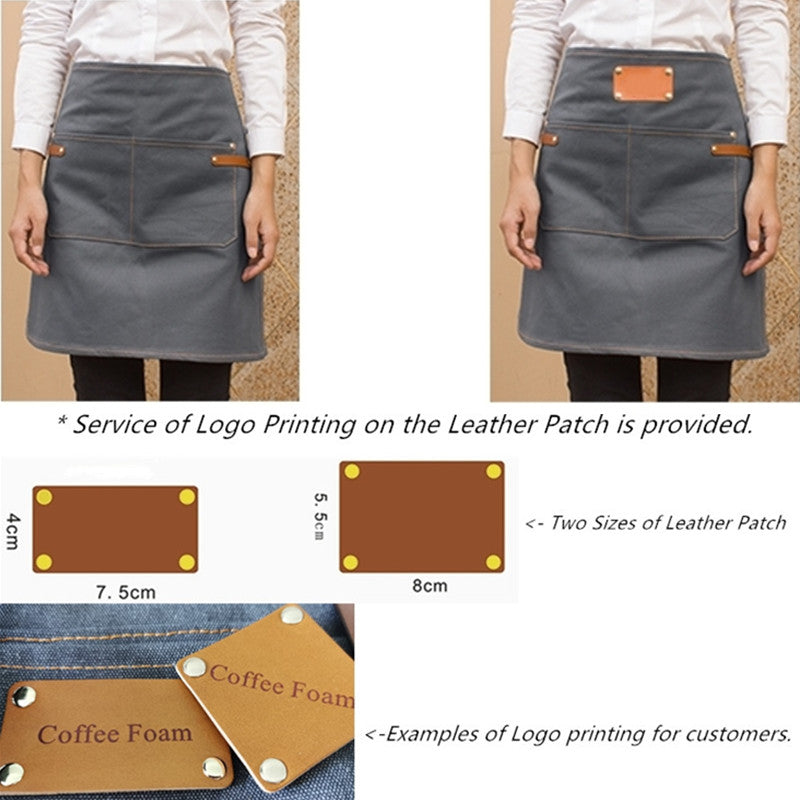 Gray Canvas Waist Apron Black Barista Bartender Pastry Chef Uniform Bistro Green Waiter Waitress Florist Work Wear