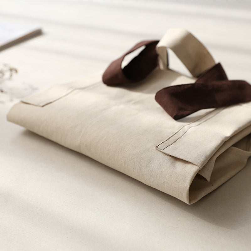 Blue Cotton Apron Brown Barista Cafe Bistro Salon Uniform Waiter Waitress Baker Florist Gardener Work Wear