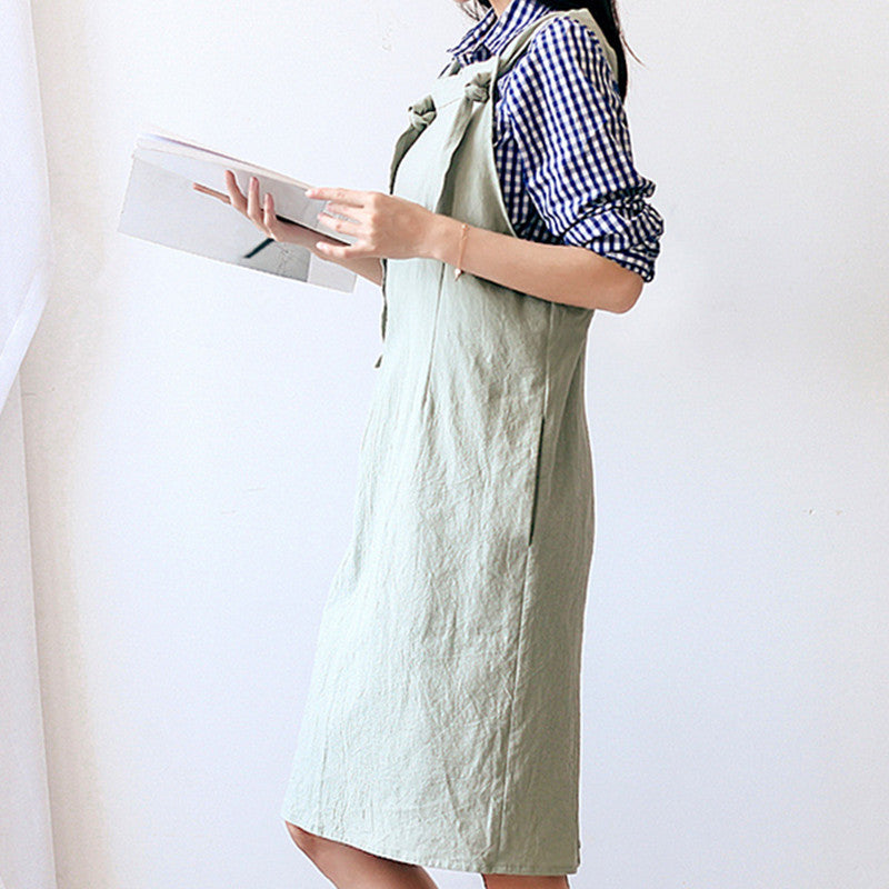 Pink Cotton Apron Purple Florist Gardener Artist Workwear Green Barista Restaurant Bartender Baker Pastry Chef Uniform