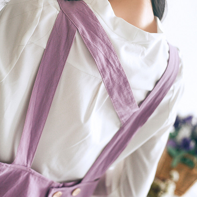 Pink Cotton Apron Purple Florist Gardener Artist Workwear Green Barista Restaurant Bartender Baker Pastry Chef Uniform