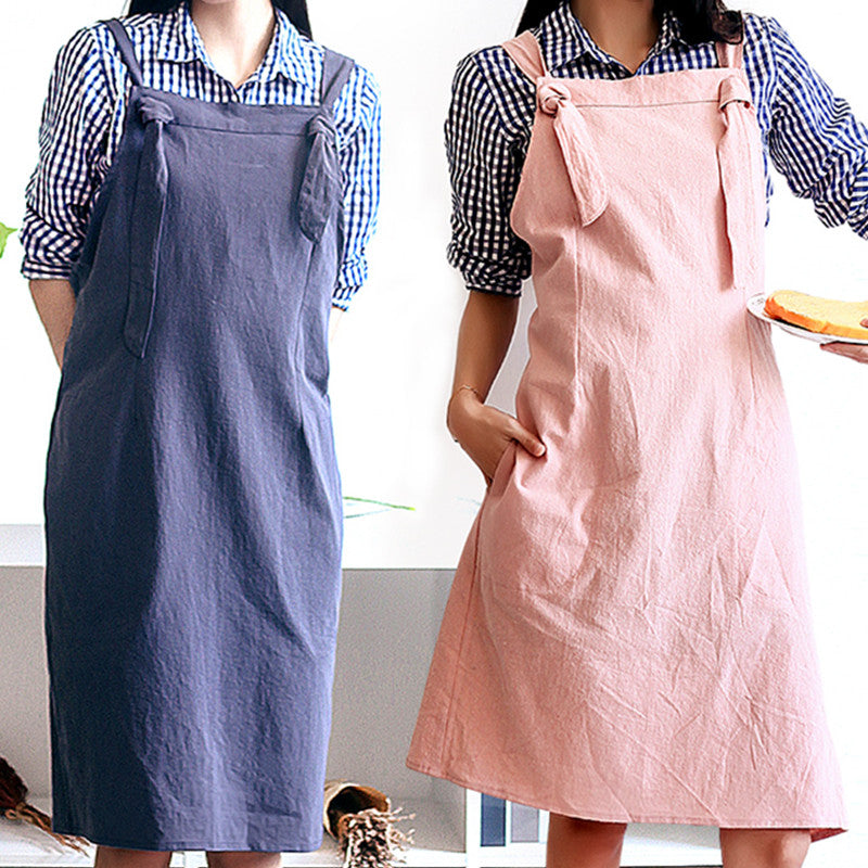 Pink Cotton Apron Purple Florist Gardener Artist Workwear Green Barista Restaurant Bartender Baker Pastry Chef Uniform