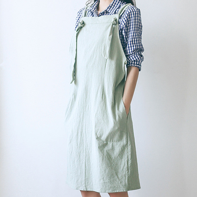 Pink Cotton Apron Purple Florist Gardener Artist Workwear Green Barista Restaurant Bartender Baker Pastry Chef Uniform