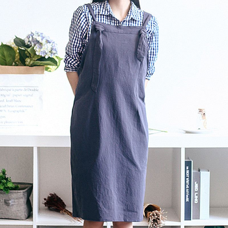 Pink Cotton Apron Purple Florist Gardener Artist Workwear Green Barista Restaurant Bartender Baker Pastry Chef Uniform