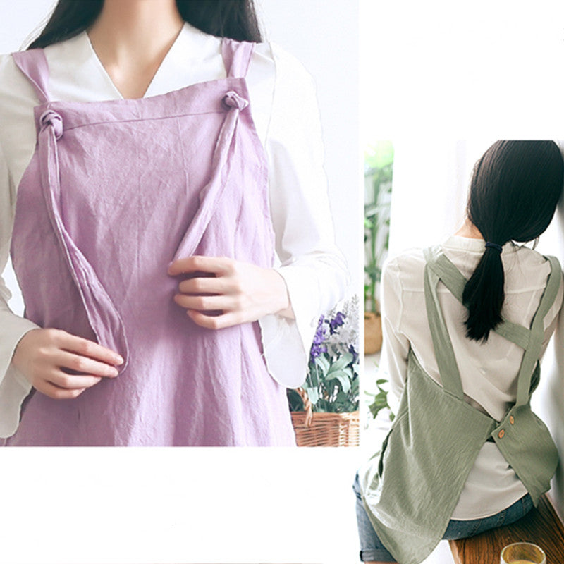 Pink Cotton Apron Purple Florist Gardener Artist Workwear Green Barista Restaurant Bartender Baker Pastry Chef Uniform