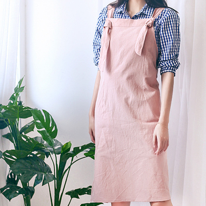 Pink Cotton Apron Purple Florist Gardener Artist Workwear Green Barista Restaurant Bartender Baker Pastry Chef Uniform