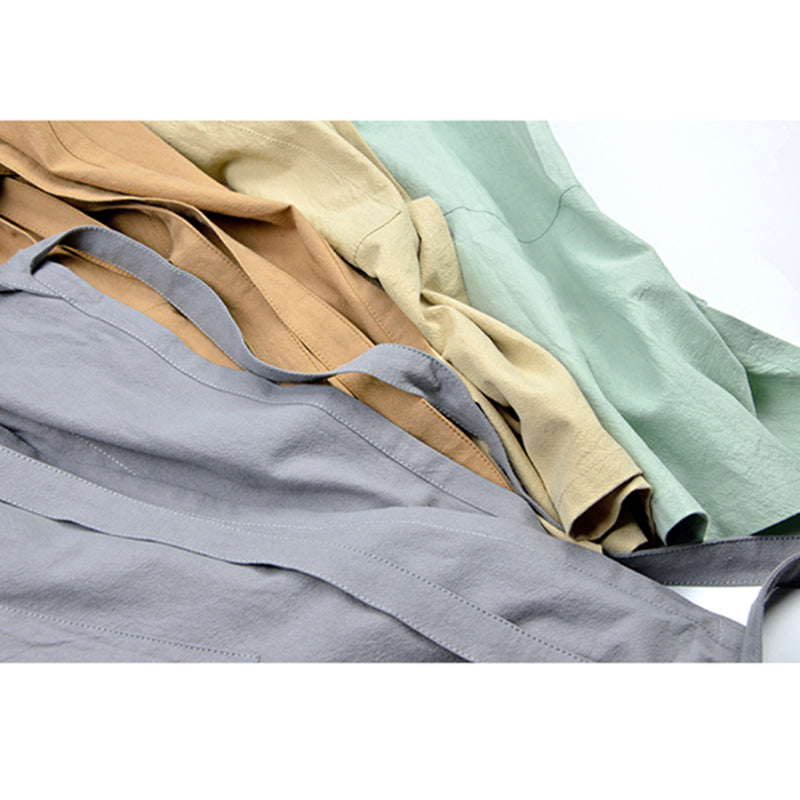 Long Cotton Apron Waitstaff Barista Bartender Baker Pastry Chef Catering Uniform Florist Painter Artist Workwear