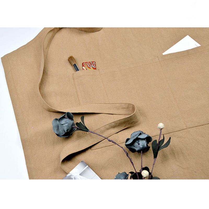 Long Cotton Apron Waitstaff Barista Bartender Baker Pastry Chef Catering Uniform Florist Painter Artist Workwear