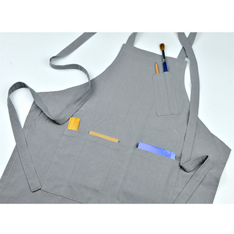 Long Cotton Apron Waitstaff Barista Bartender Baker Pastry Chef Catering Uniform Florist Painter Artist Workwear