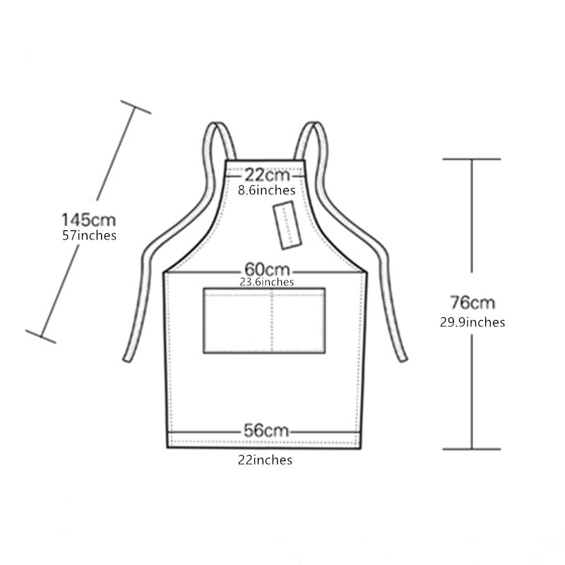 Long Cotton Apron Waitstaff Barista Bartender Baker Pastry Chef Catering Uniform Florist Painter Artist Workwear