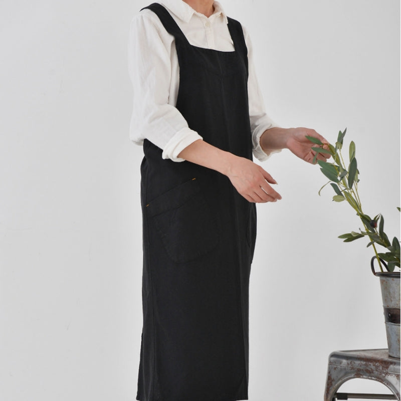 Cross-back Cotton Apron Home Kitchen Cooking Baking Crafting Workwear Cafe Baker Barista Restaurant Waitress Florist Uniform