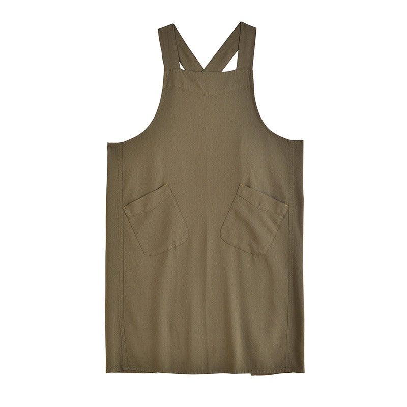 Cross-back Cotton Apron Home Kitchen Cooking Baking Crafting Workwear Cafe Baker Barista Restaurant Waitress Florist Uniform