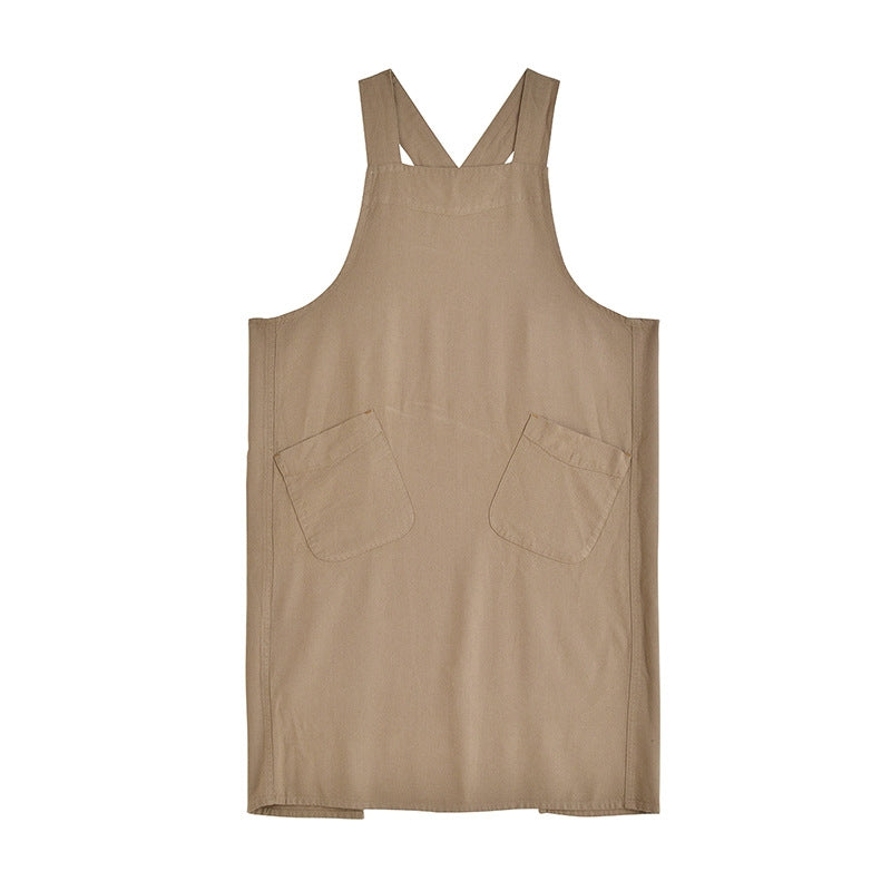 Cross-back Cotton Apron Home Kitchen Cooking Baking Crafting Workwear Cafe Baker Barista Restaurant Waitress Florist Uniform