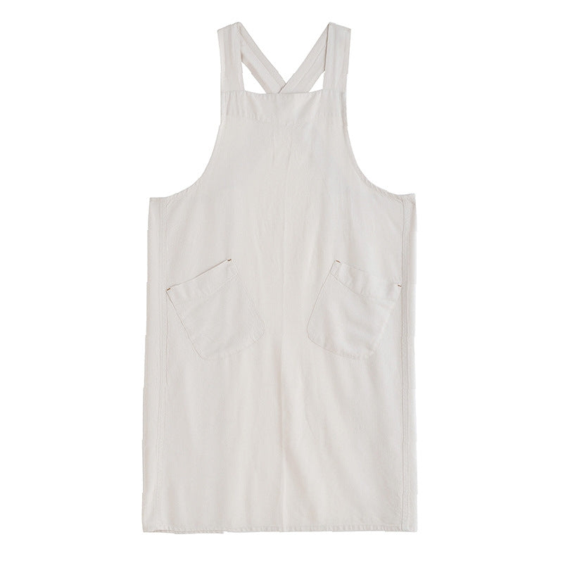 Cross-back Cotton Apron Home Kitchen Cooking Baking Crafting Workwear Cafe Baker Barista Restaurant Waitress Florist Uniform