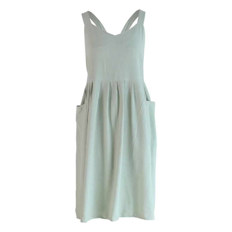 Long Cotton Apron Florist Artist Painter Flower Shop Manicure Workwear Waitress Cafe Barista Pastry Chef Uniform