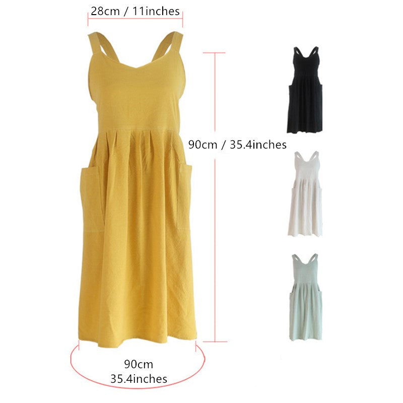 Long Cotton Apron Florist Artist Painter Flower Shop Manicure Workwear Waitress Cafe Barista Pastry Chef Uniform