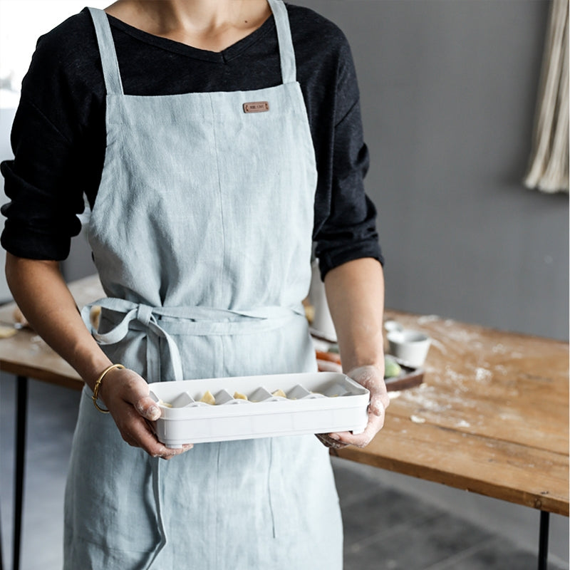 Split-leg Cotton Apron Baking Cooking Painting Drawing Crafting Florist Work Wear Barista Waitstaff Baker Culinary Uniform