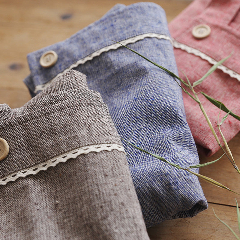 Blue Cotton Apron Pink Barista Cafe Waitress Bar Bakery Catering Uniform Brown Painter Florist Gardener Work wear