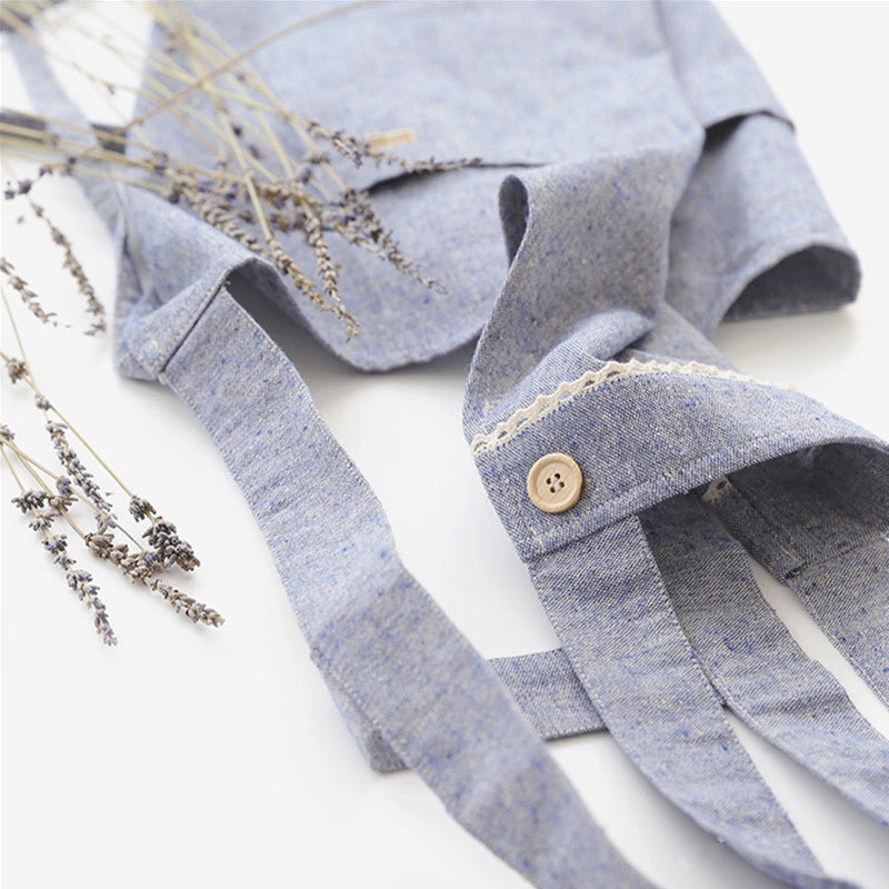 Blue Cotton Apron Pink Barista Cafe Waitress Bar Bakery Catering Uniform Brown Painter Florist Gardener Work wear