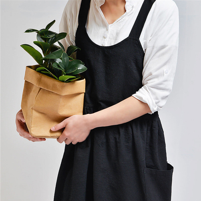 Yellow Cross-back Cotton Apron Blue Barista Restaurant Restaurant Bartender Pastry Chef Baker Uniform Black Florist Gardener Craft Work Wear