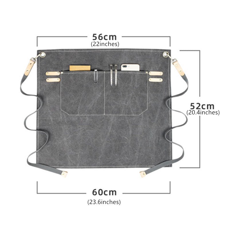 Gray Canvas Waist Apron Blue Barista Bartender Baker Pastry Chef Uniform Green Florist Carpenter Gardener Work Wear