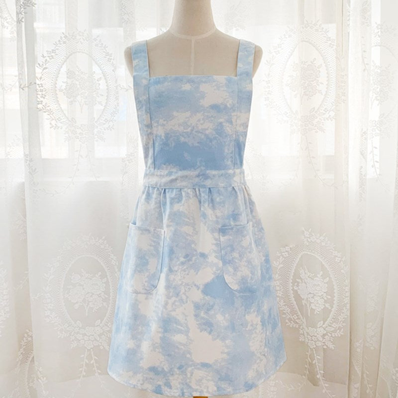 Denim Apron Cafe Barista Restaurant Bartender Waitress Pastry Chef Catering Uniform Florist Gardener Painter Artist Workwear