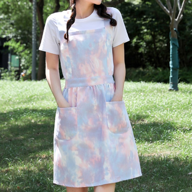 Denim Apron Cafe Barista Restaurant Bartender Waitress Pastry Chef Catering Uniform Florist Gardener Painter Artist Workwear