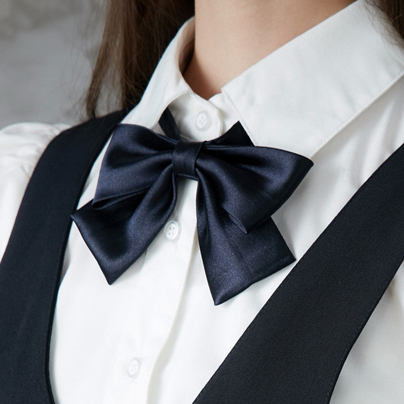 2pcs Female Polyester Bow Tie Woman Catering Neck Tie Restaurant Cafe Bistro Uniform Scarf Bartender Neck wear