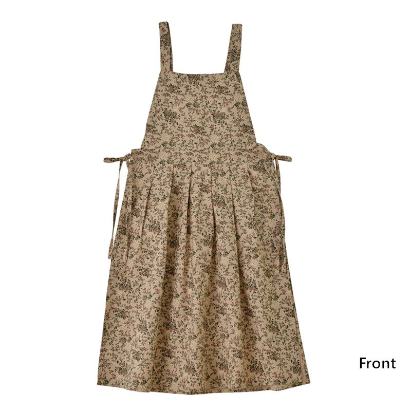 Floral Cotton Apron Cooking Baking Painting Crafting Work wear Florist Gardener Cafe Barista Pastry Chef Restaurant Uniform