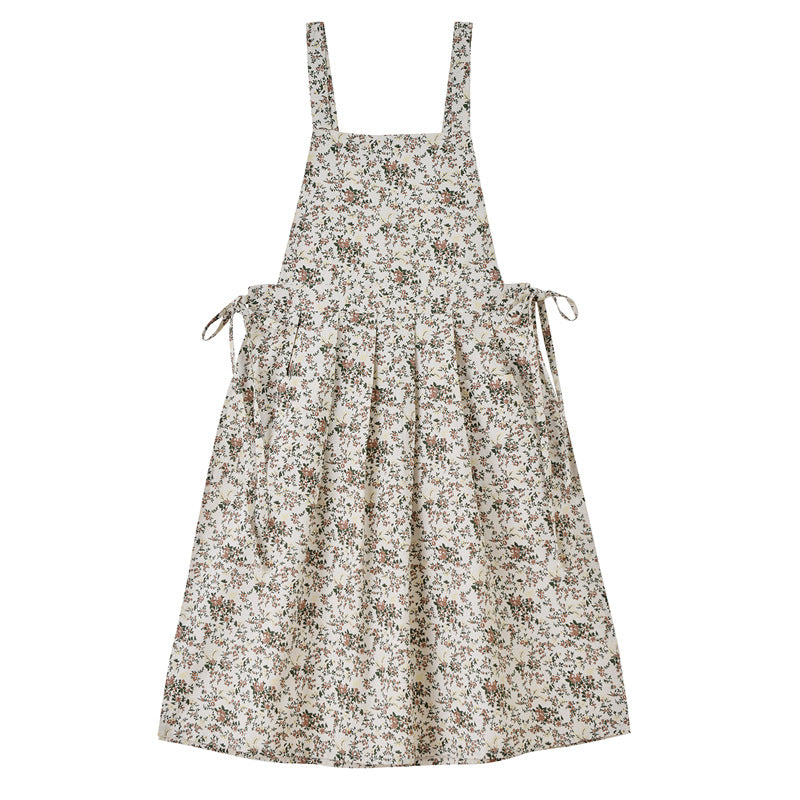 Floral Cotton Apron Cooking Baking Painting Crafting Work wear Florist Gardener Cafe Barista Pastry Chef Restaurant Uniform
