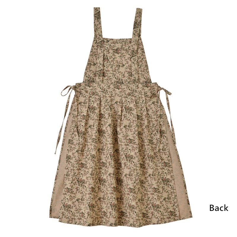 Floral Cotton Apron Cooking Baking Painting Crafting Work wear Florist Gardener Cafe Barista Pastry Chef Restaurant Uniform