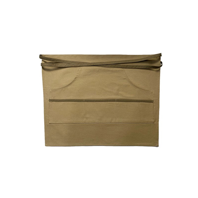 Canvas Waist Apron Brown Cafe Barista Bartender BBQ Restaurant Pastry Chef Uniform Khaki Florist Gardener Flower shop Work Wear
