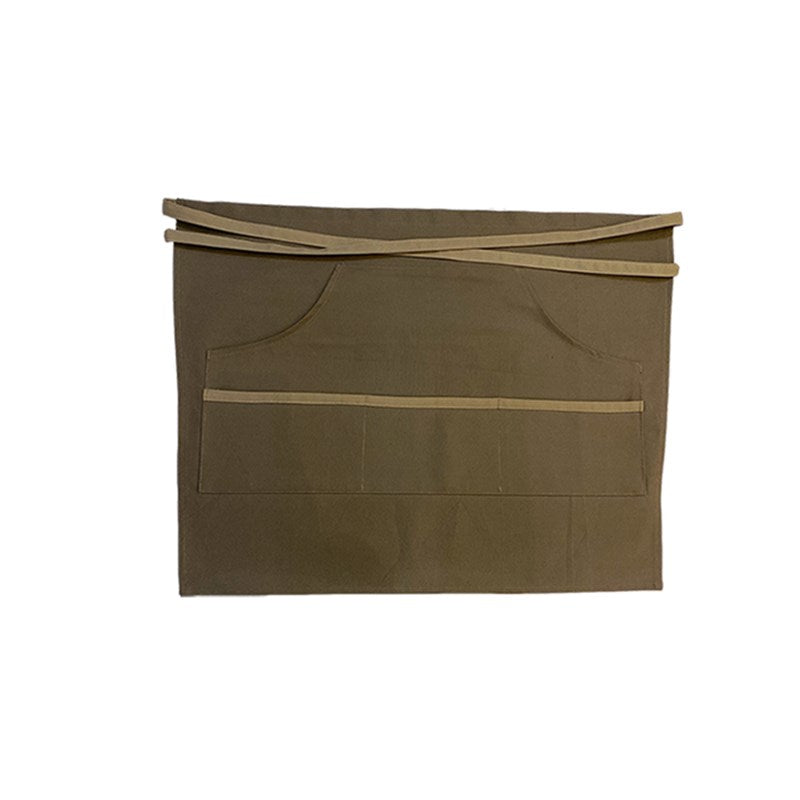 Canvas Waist Apron Brown Cafe Barista Bartender BBQ Restaurant Pastry Chef Uniform Khaki Florist Gardener Flower shop Work Wear