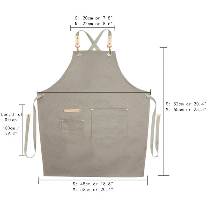 Kids Cross-back Denim Canvas Apron School Painting Crafting DIY Class Drawing Family Party Baking Cooking Clothes