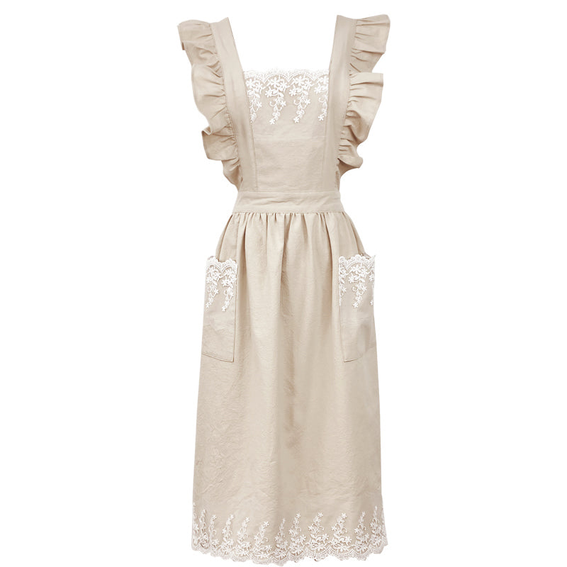 Frilly Cotton Apron Florist Waitress Tea Coffee Shop Pastry Chef Workwear Cafe Barista Baker Flower Shop Uniform