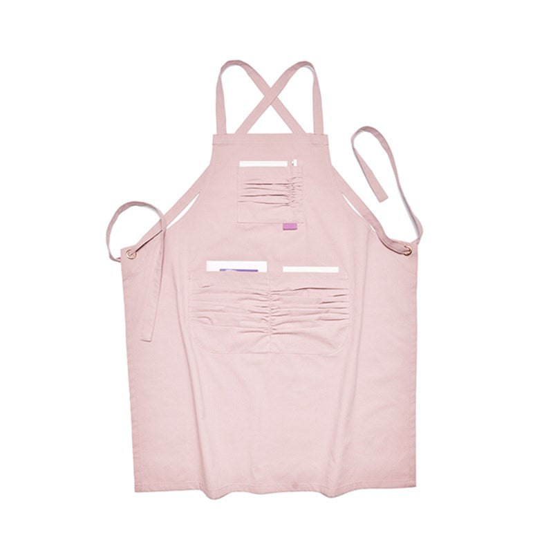 Cross-back Cotton Apron Restaurant Waiter Waitress Barista Cafe Bartender Baker Pastry Culinary Uniform Florist Artist Workwear